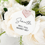 Will You Marry Me Personalised Christmas Bauble
