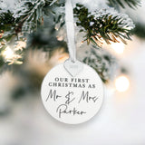 Our First Christmas As Mr & Mrs Personalised Bauble