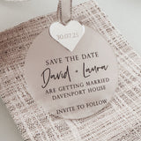 Luxury Frosted Acrylic Wedding Save The Dates