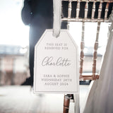Wedding Personalised Reserved Seating Signs