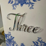 Blue & White Floral Wedding Table Numbers