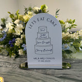 Powder Blue Cake Illustration Wedding Sign