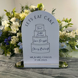 Personalised Acrylic Cake Illustration Flavour Sign 