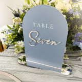 Dusky Blue & Silver Wedding Table Décor