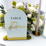 Bridgerton Inspired Pale Green Wedding Table Names