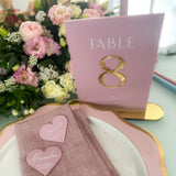Dusky Pink & Gold Wedding Table Décor
