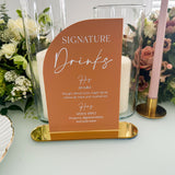 Luxury Wedding Drinks Sign