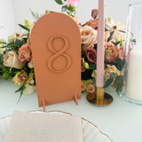 Terracotta Wedding Table Numbers