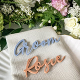 Powder Blue Luxury Wedding Guest Name Place Cards