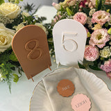 Terracotta 3D Minimalistic Wedding Table Numbers