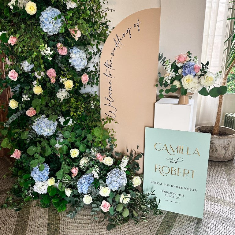 Personalised Wedding Welcome Sign  Duo