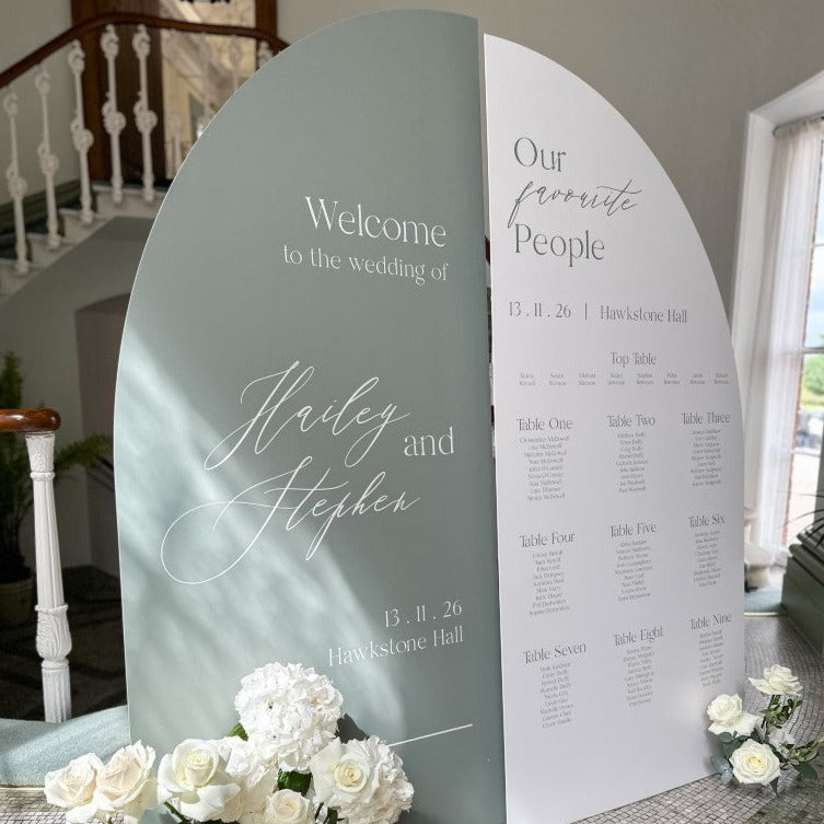 Extra Large Wedding Sign Seating Planner  & Welcome Sign