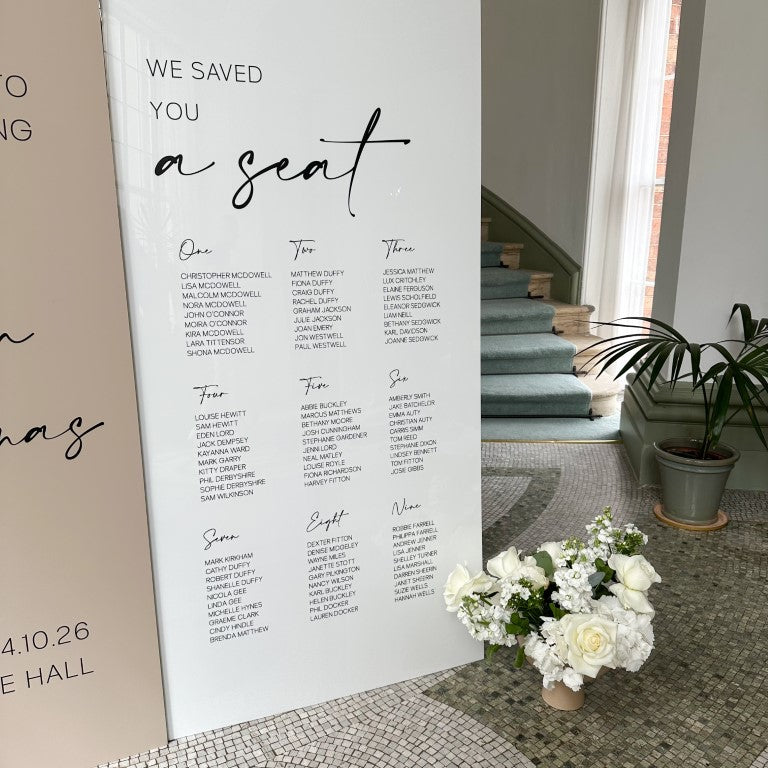 Personalised Wedding Seating Planner 