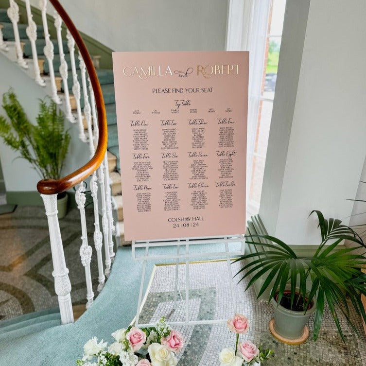 Nude Wedding Table Plan