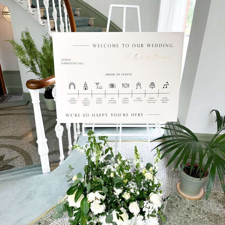Ivory Wedding Sign | Wedding Lux Elegant A1 Acrylic
