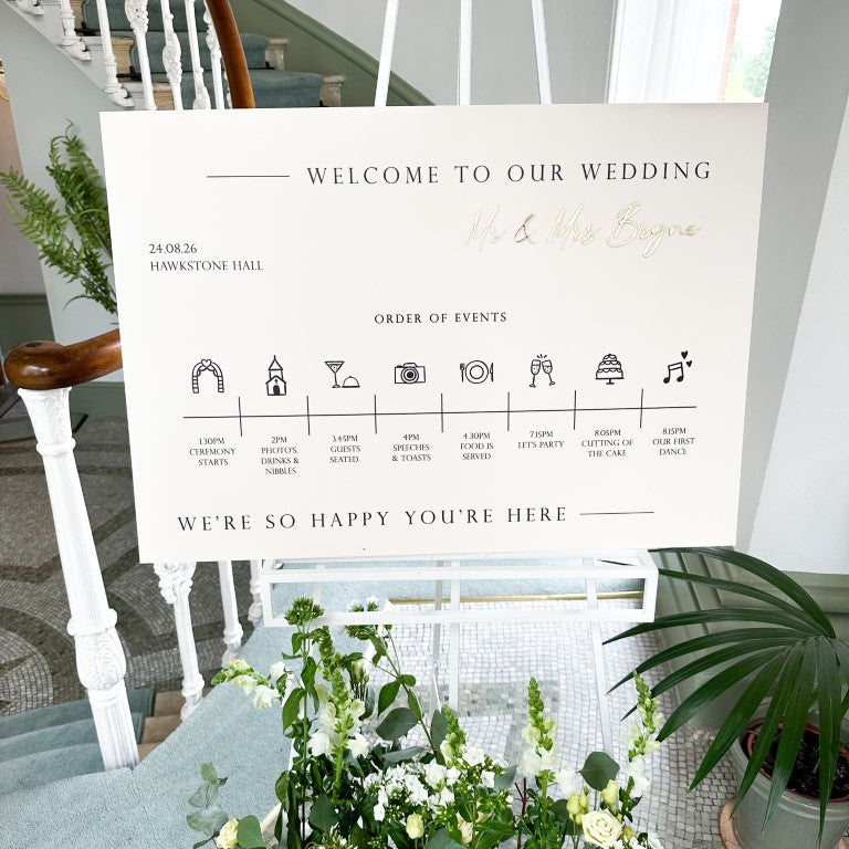 Wedding Order of the Day Sign