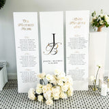 Extra Large Acrylic Wedding Trio Signage - Table Plan & Welcome Sign