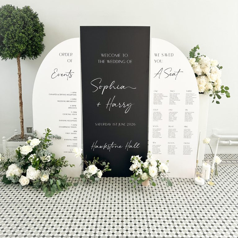 Monochrome Wedding Sign Trio Bundle