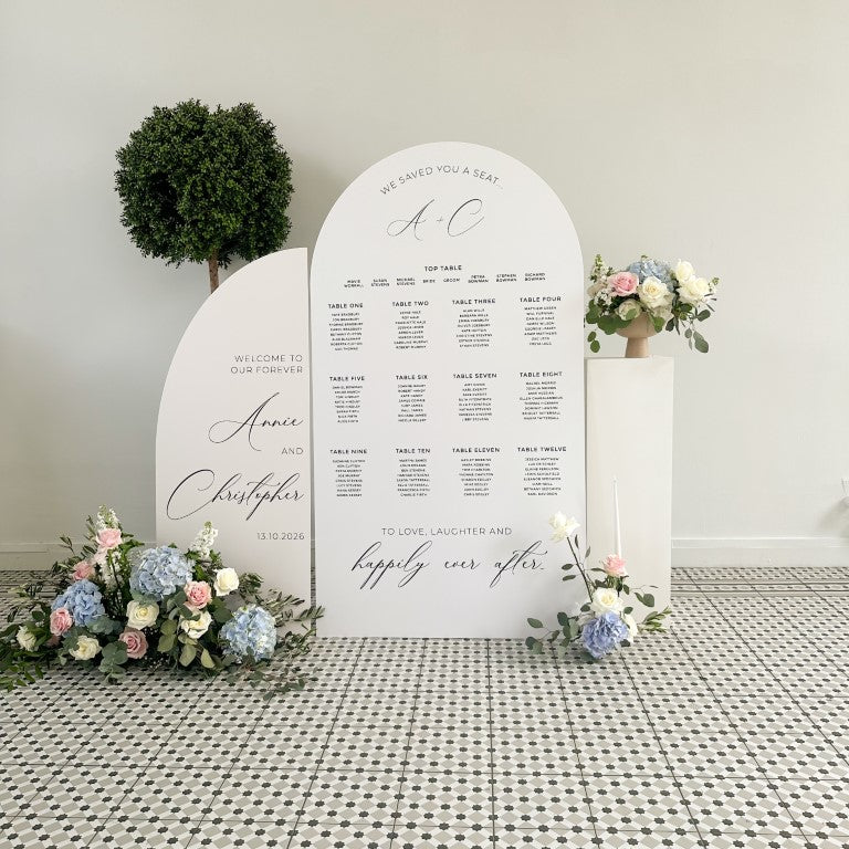 Personalised Wedding Sign Set Of 2 