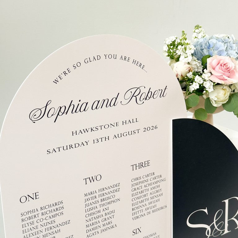 Personalised Wedding Table Plan & Welcome Sign Bundle