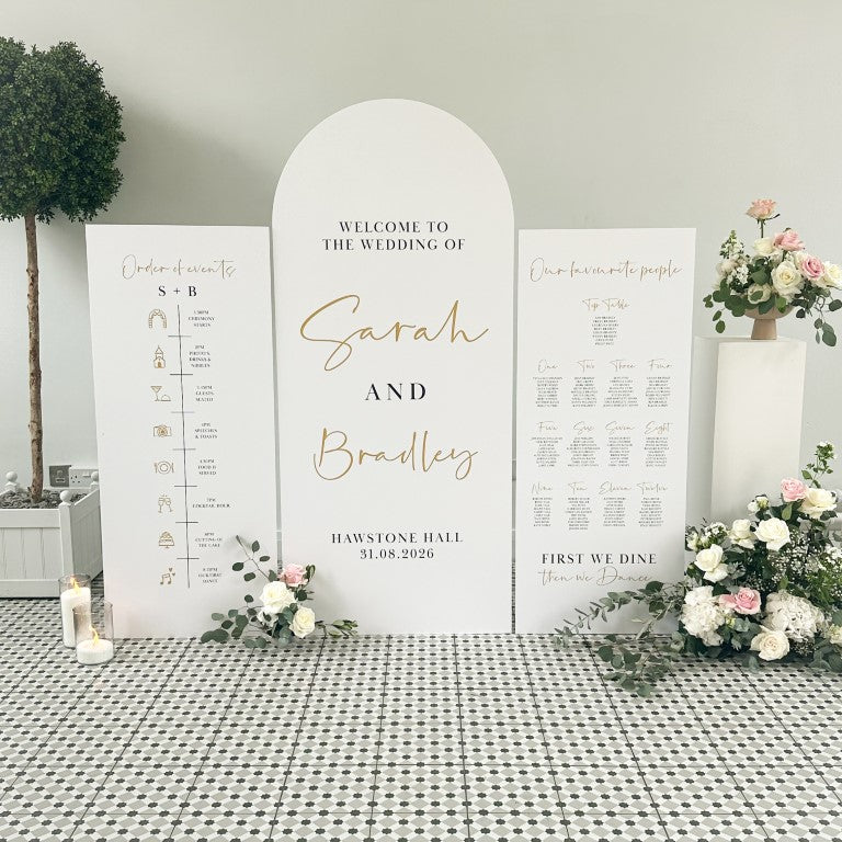 Luxury Personalised Wedding Sign Package 