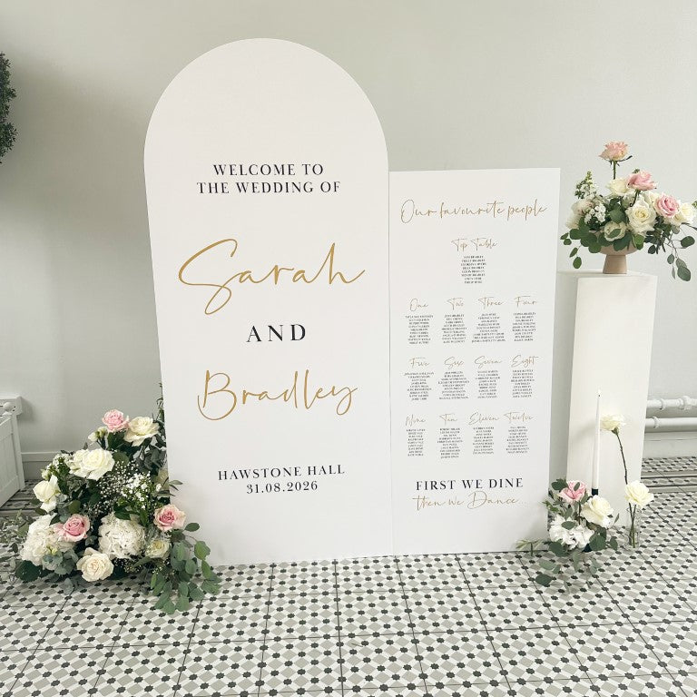 White & Gold Wedding Sign Bundle