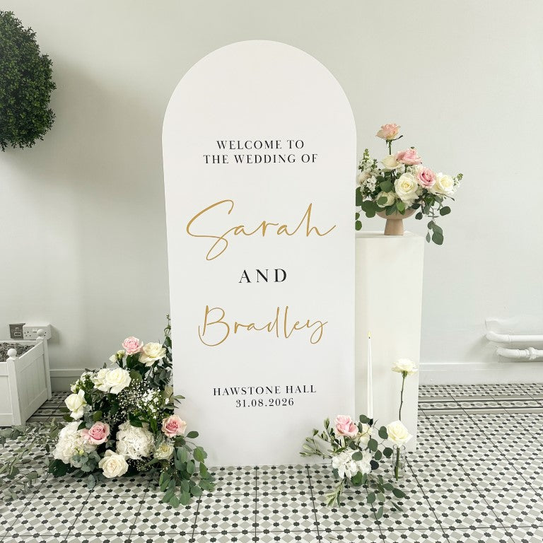 Extra Large Dome Wedding Welcome Sign