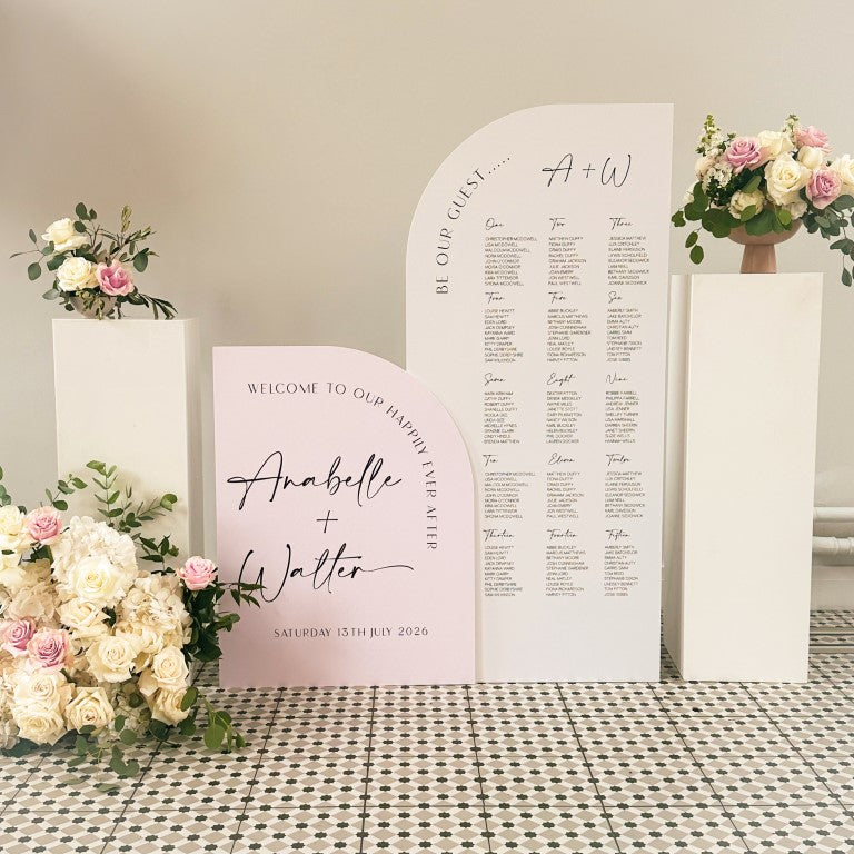 Wedding Seating Planner Duo & Welcome Sign