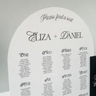 Monochrome Wedding Seating Chart