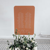 Terracotta Wedding Seating Planner