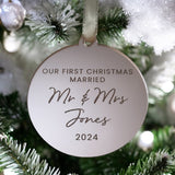 Newly Weds Personalised Bauble Secret Santa Gift