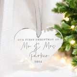 1st Christmas Married Personalised Bauble Gift