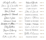 Engraved Wedding Guest Seating Name Places
