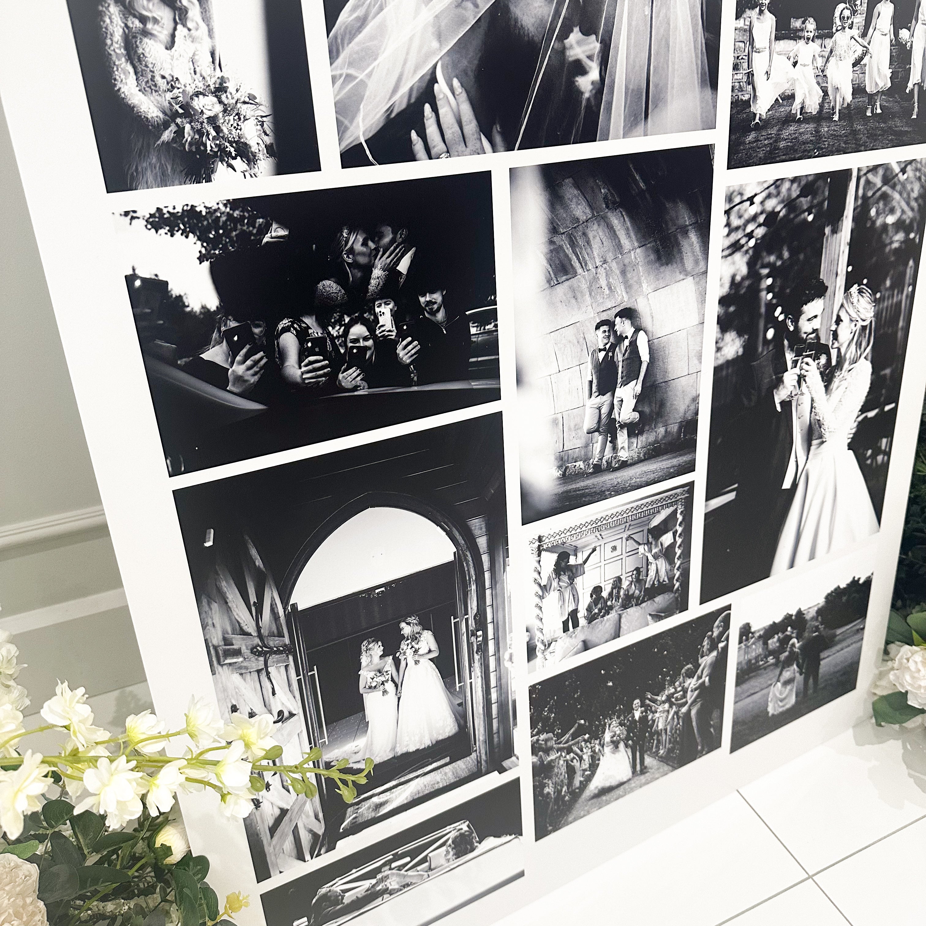 Extra Large Luxury Personalised Wedding Sign With Photos