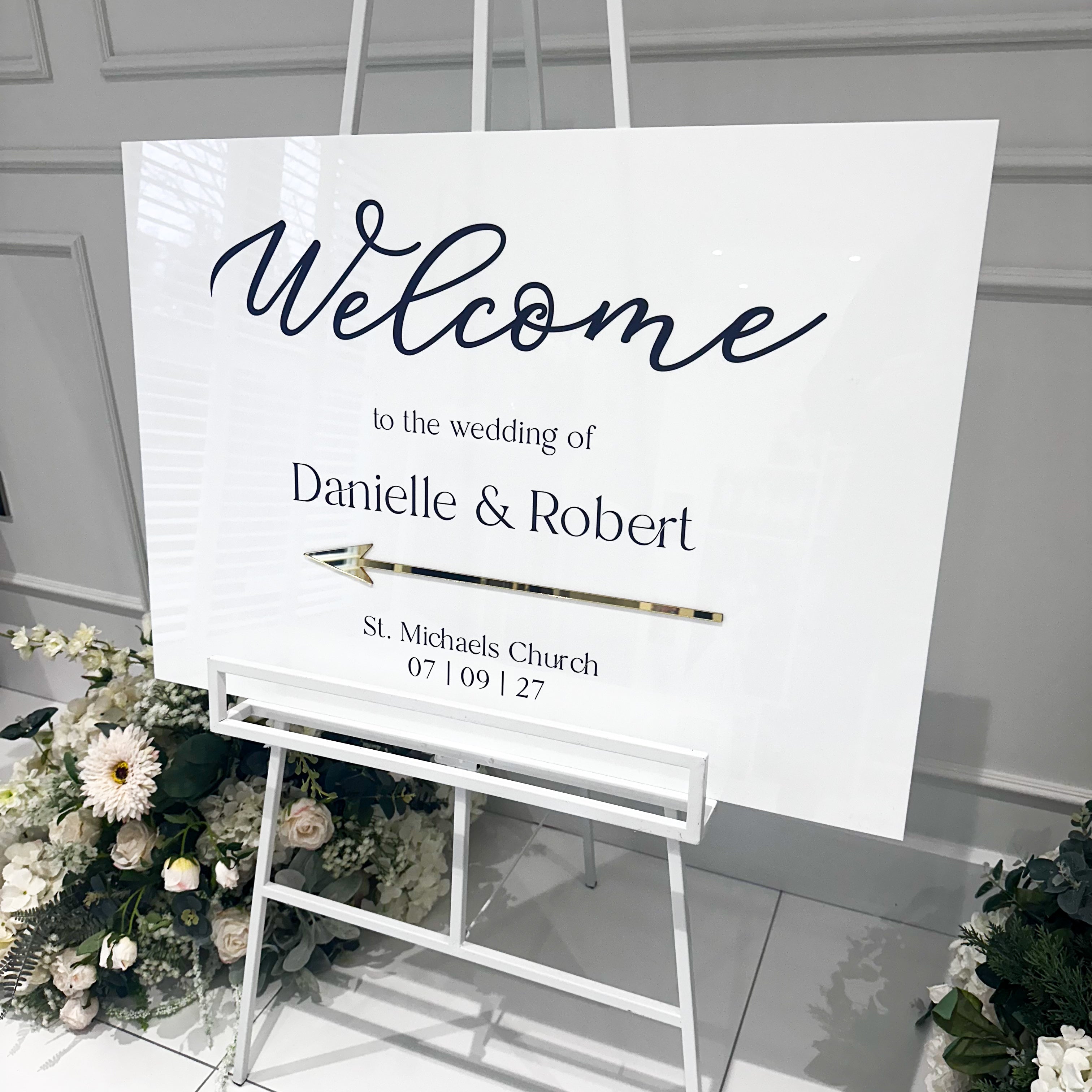 Luxury Directional Wedding Welcome Signage