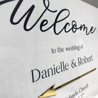 Luxury Acrylic Directional Wedding Welcome Sign