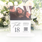 Wedding Table Numbers with QR Code