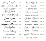 Luxury Wedding Table Names