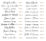 Wedding Guest Name Place Cards