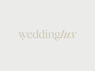 the word "weddinglux" in a light brown font.