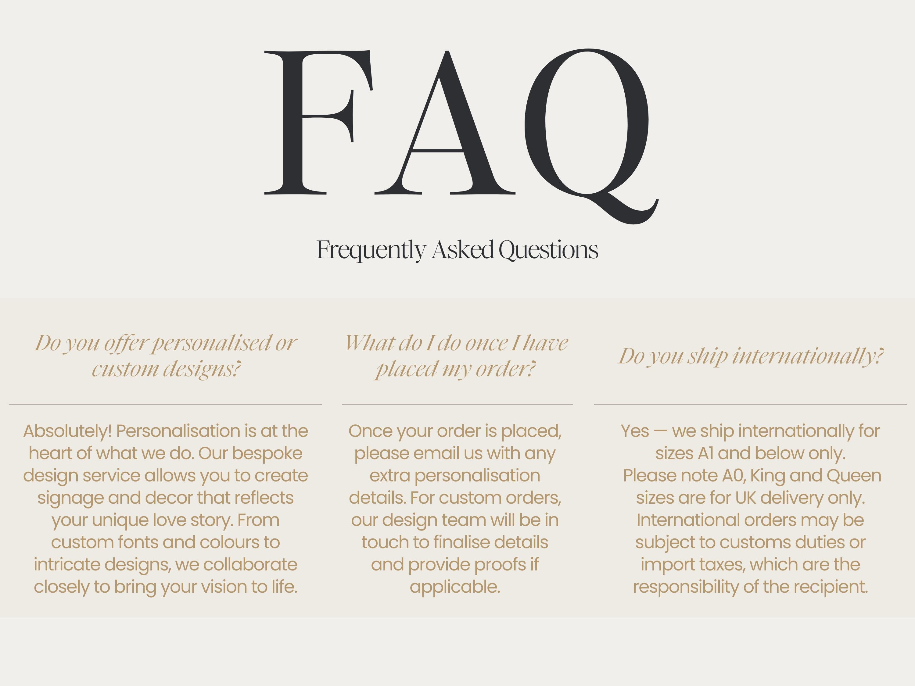 FAQ's