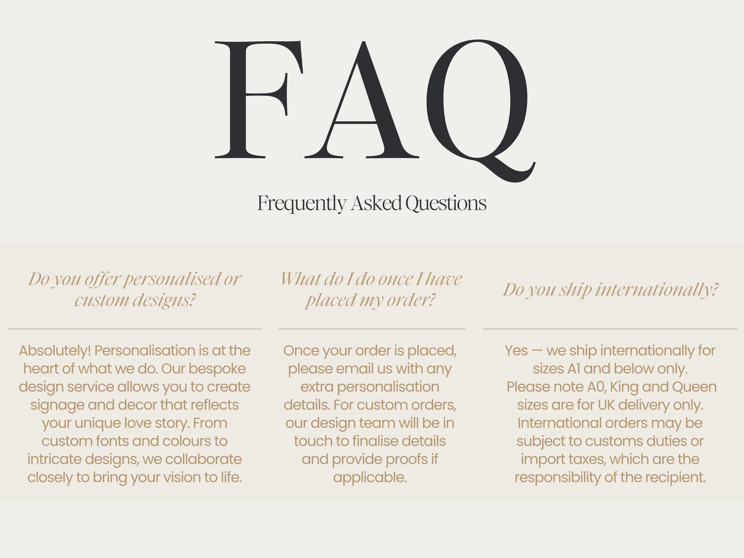 FAQ's
