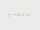 the word "weddinglux" in a light brown font.