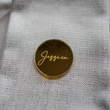 Luxury Mirror Engraved Circle Wedding Place Cards