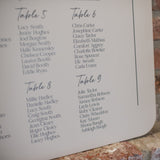 Minimalistic Wedding Table Plan