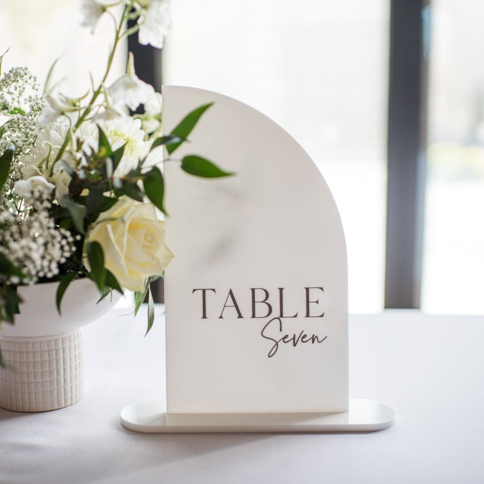 Monochrome Wedding Table Numbers