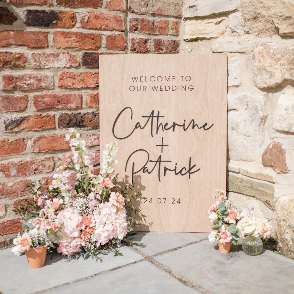 Rustic Chic Wedding Welcome Sign