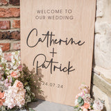 Wood Wedding Welcome Sign