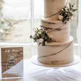 Personalised Wedding Cake Menu