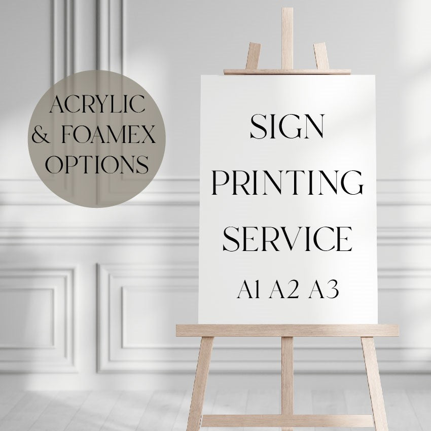 Double Sided Print Your Own Wedding Signs